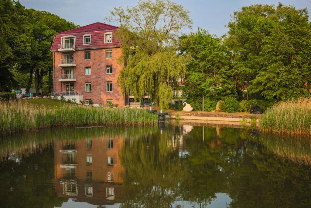 Výhled na řeku, která protéká v blízkosti apartmánu