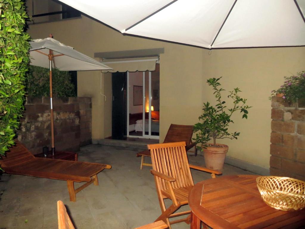 Patio nebo venkovní prostory v ubytování Appartamenti Boboli