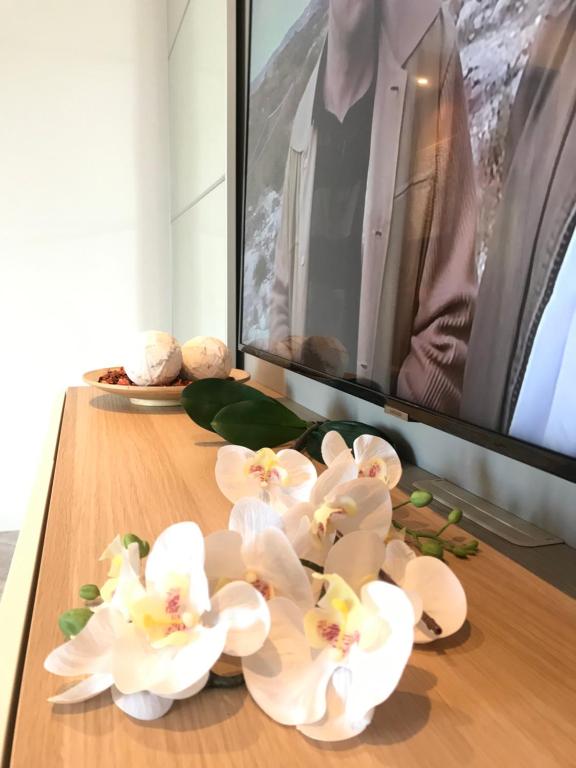 Televízia a/alebo spoločenská miestnosť v ubytovaní Luxury Loft Malaga Torremolinos Sol