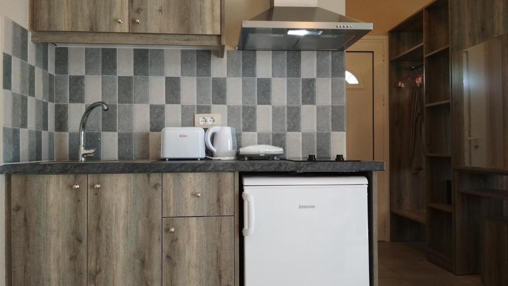 Kuchyň nebo kuchyňský kout v ubytování Casa De Rosa Apartments & Studios