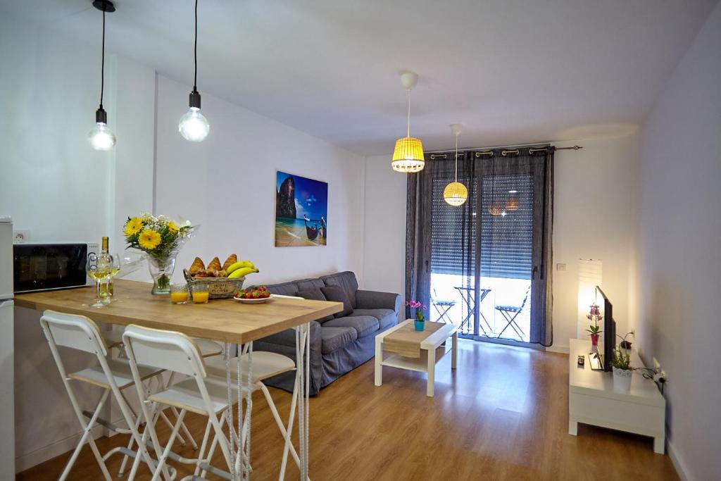 TV a/nebo společenská místnost v ubytování Apartamento Sol y Mar