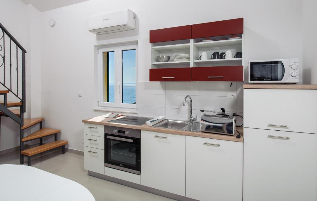Kuchyň nebo kuchyňský kout v ubytování NERA lux apartment