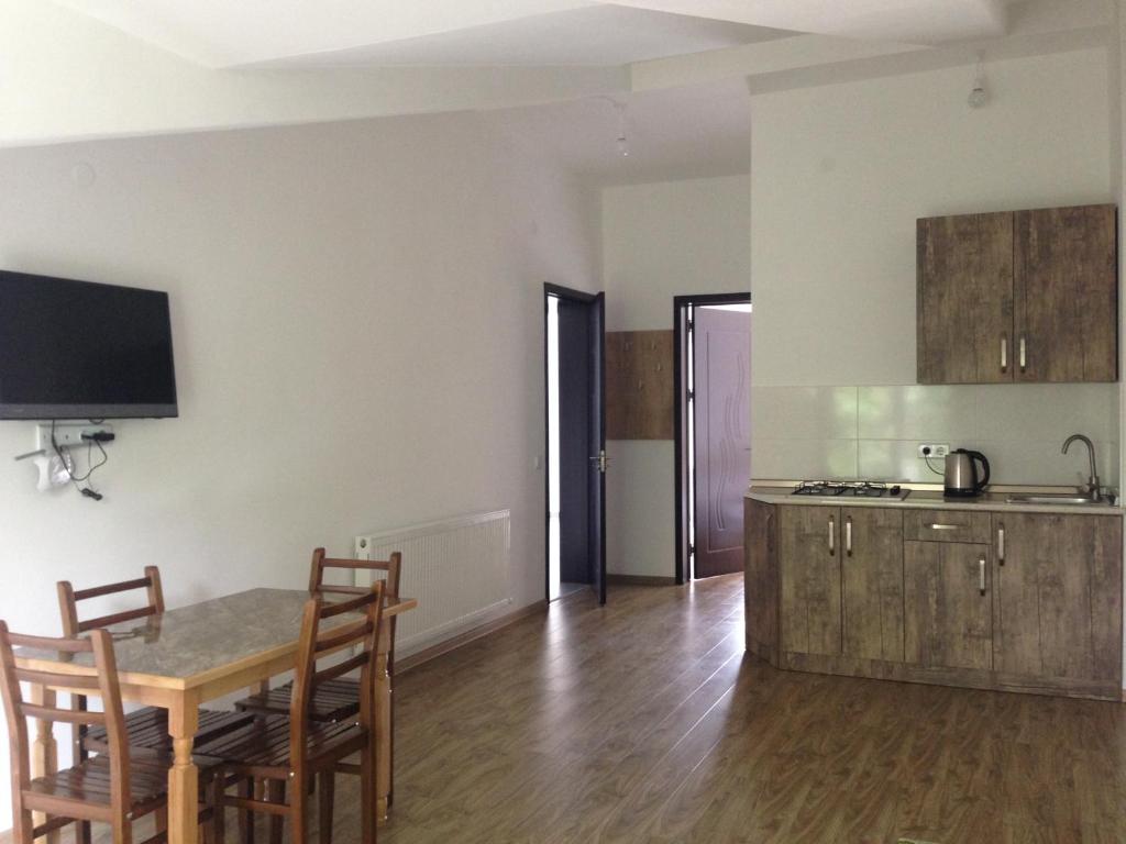 Kuchyň nebo kuchyňský kout v ubytování Hotel Continental