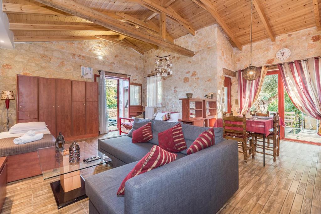 Posezení v ubytování Casa Petra - Stone Cottage Farmhouses