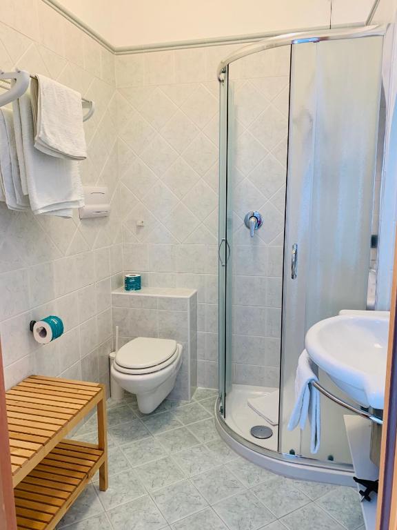 Koupelna v ubytování Villa Ai Colli