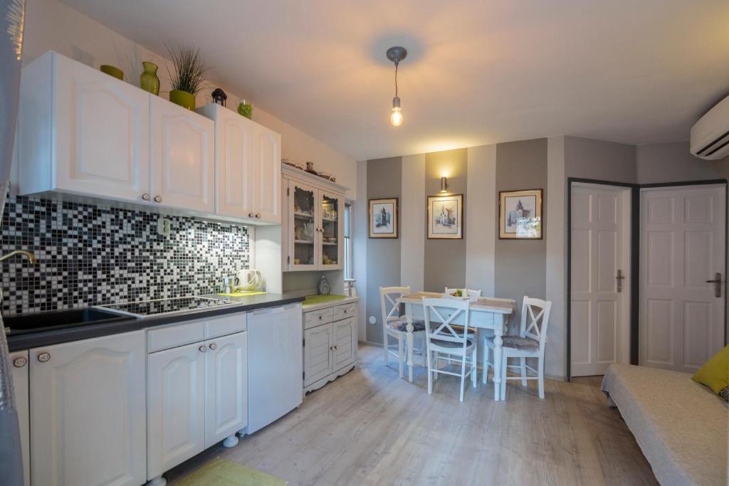 Kuchyň nebo kuchyňský kout v ubytování Apartments Villa Anka