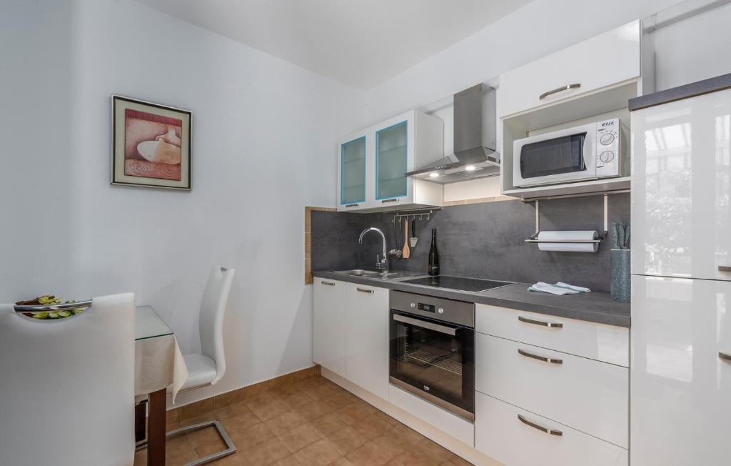 Kuchyň nebo kuchyňský kout v ubytování Apartments Rakovac