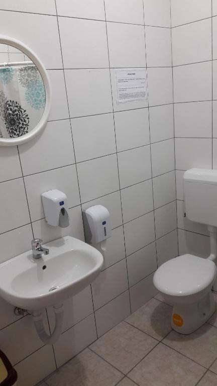 Koupelna v ubytování Hostel Hercegovina