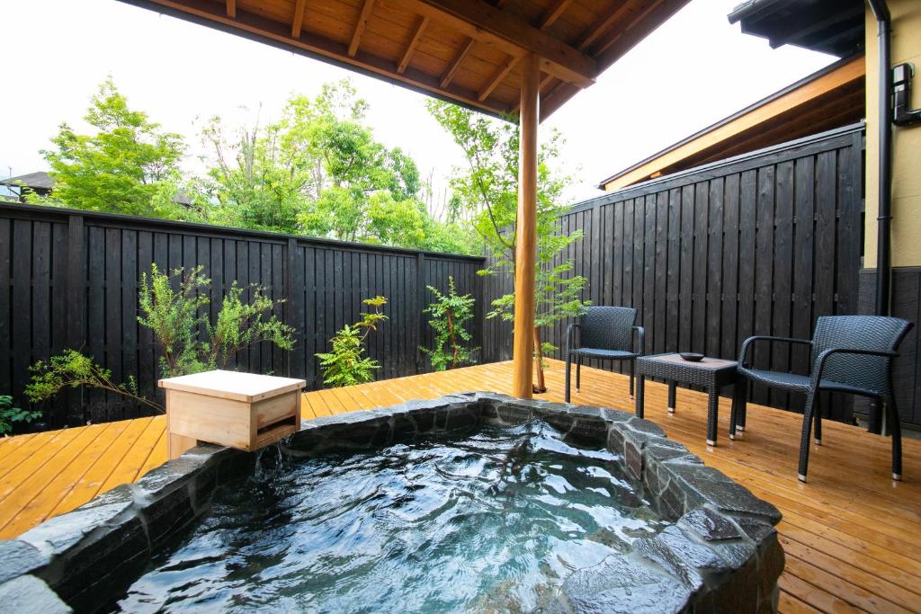 Patio nebo venkovní prostory v ubytování Oyado Den Rikyu
