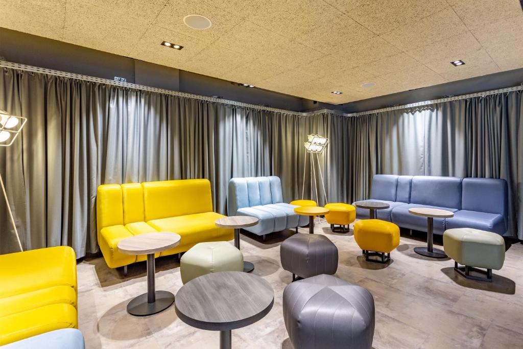 Posezení v ubytování a&o Wien Hauptbahnhof