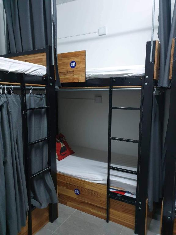 Palanda nebo palandy na pokoji v ubytování Starfish Alley Hostel