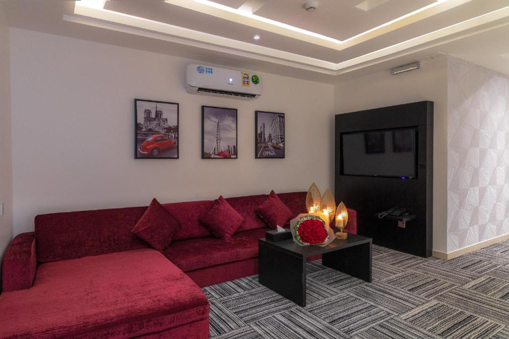Posezení v ubytování South Hotel Suites