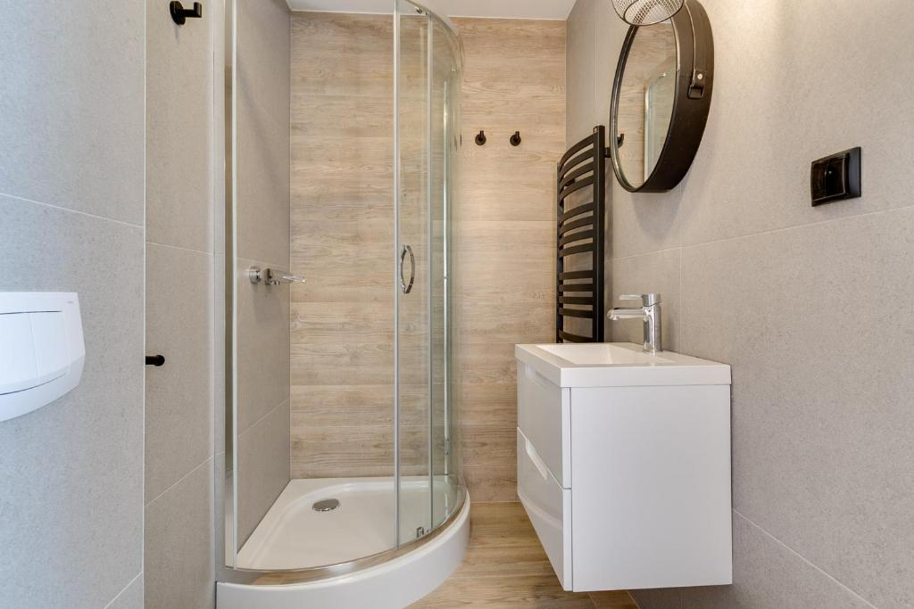 Kúpeľňa v ubytovaní Biała Owieczka B&B Szczyrk