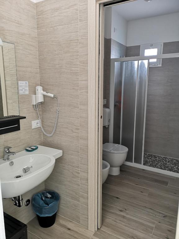 Koupelna v ubytování Hotel Tizian Beach