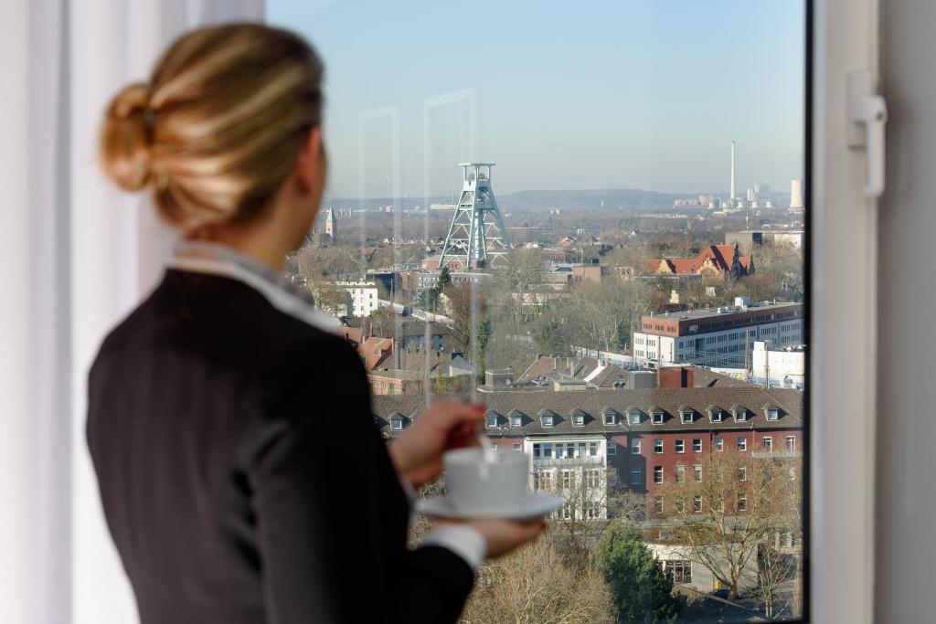 Nespecifikovaný výhled na destinaci Bochum nebo výhled na město při pohledu z hotelu