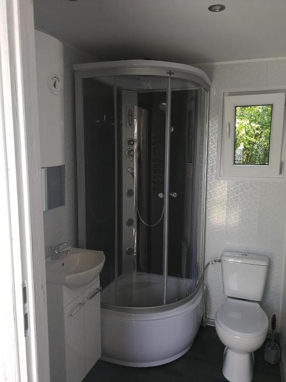 Koupelna v ubytování Motel OLIV