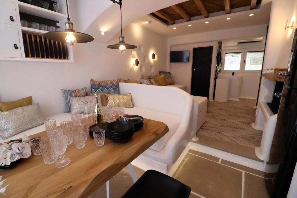 A kitchen or kitchenette at Narcissus Luxury Suites