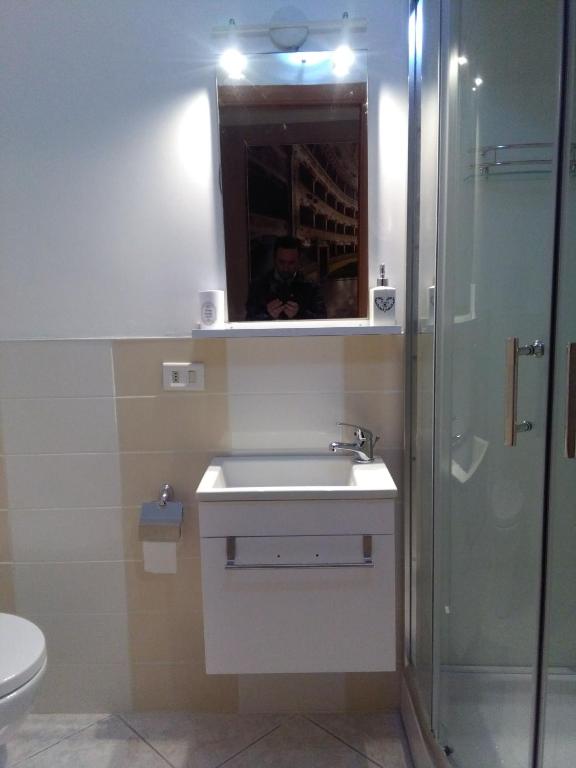 Koupelna v ubytování B&B Salita Metello