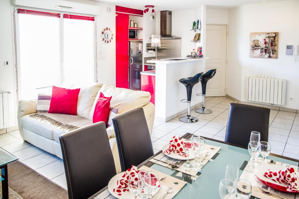 Posezení v ubytování Appart'cosy Lyon Est