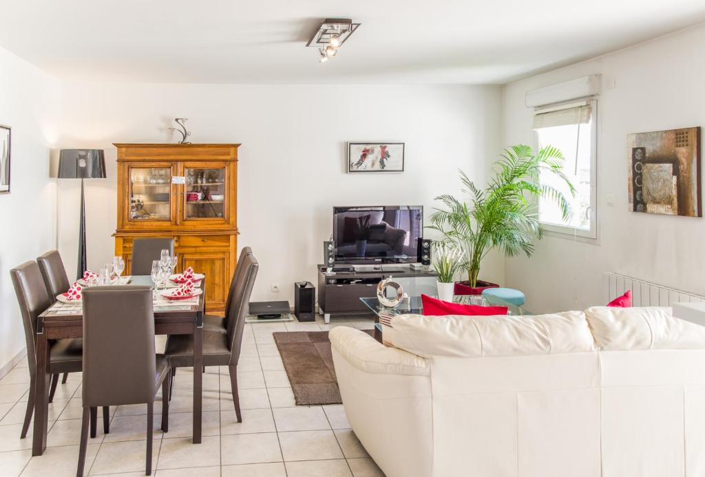 Posezení v ubytování Appart'cosy Lyon Est