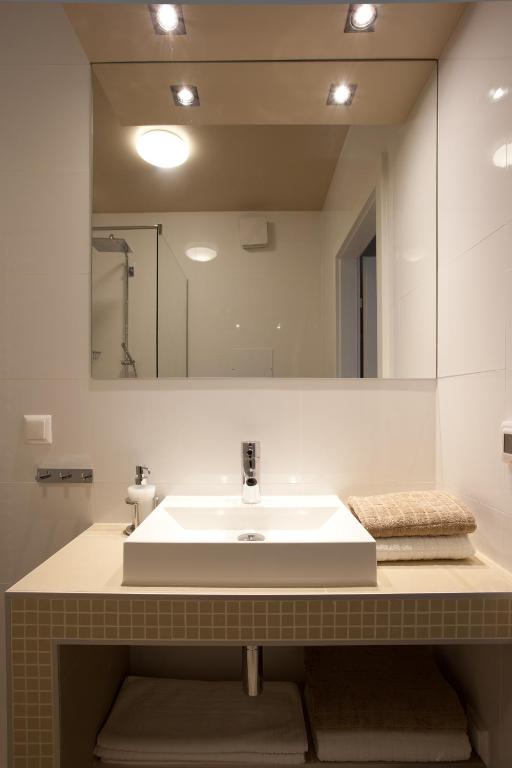 Koupelna v ubytování Sofie Apartments