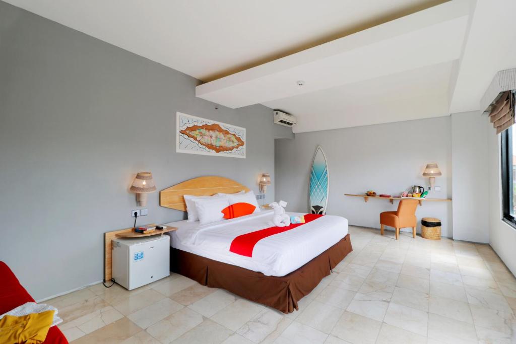 Postel nebo postele na pokoji v ubytování Koa D Surfer Hotel