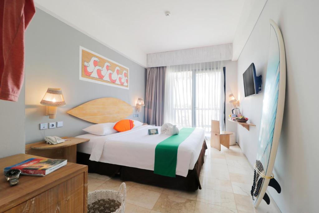 Postel nebo postele na pokoji v ubytování Koa D Surfer Hotel