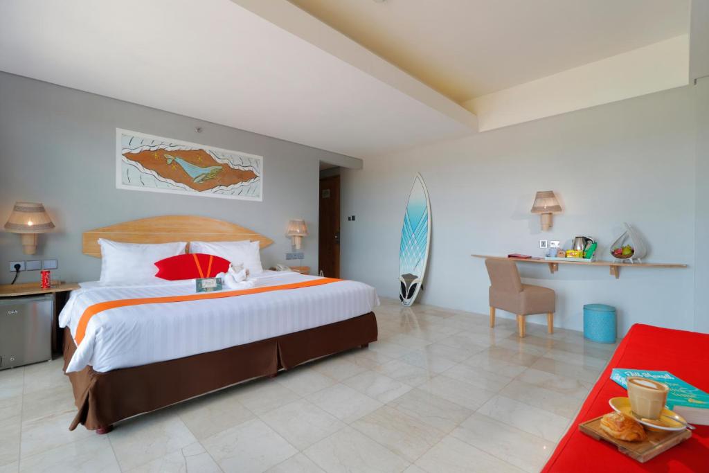 Postel nebo postele na pokoji v ubytování Koa D Surfer Hotel