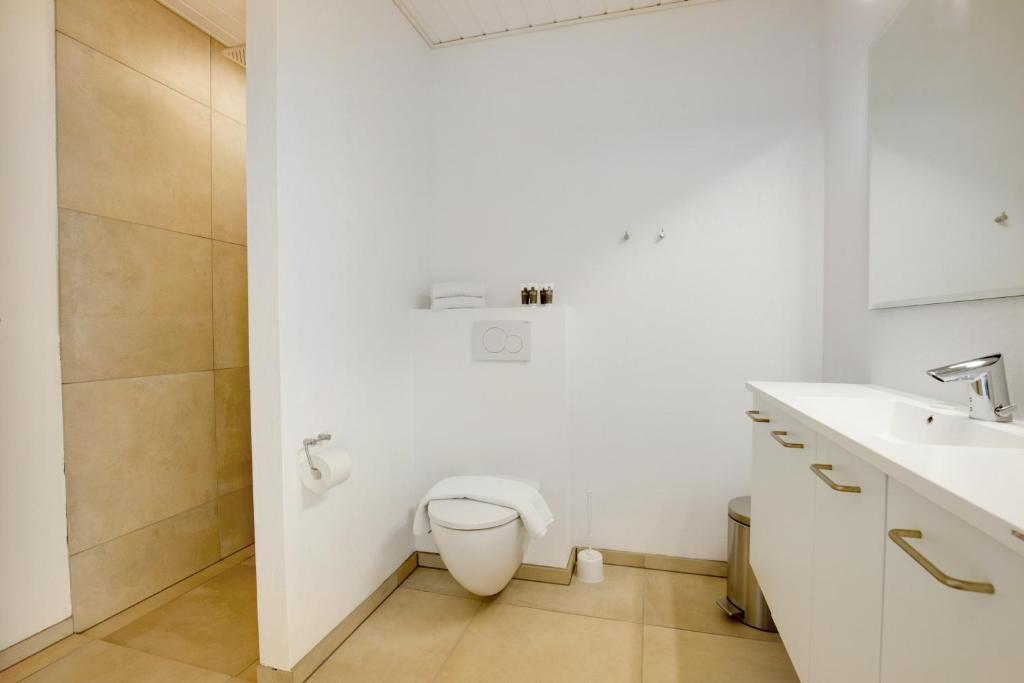 Koupelna v ubytování Hotel Litorina Appartements