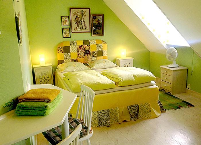 Postel nebo postele na pokoji v ubytování Myrehøj Bed & Breakfast