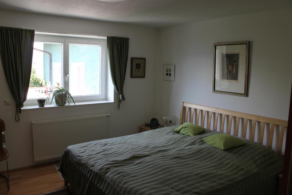 Postel nebo postele na pokoji v ubytování Ferienwohnung mit Panoramablick