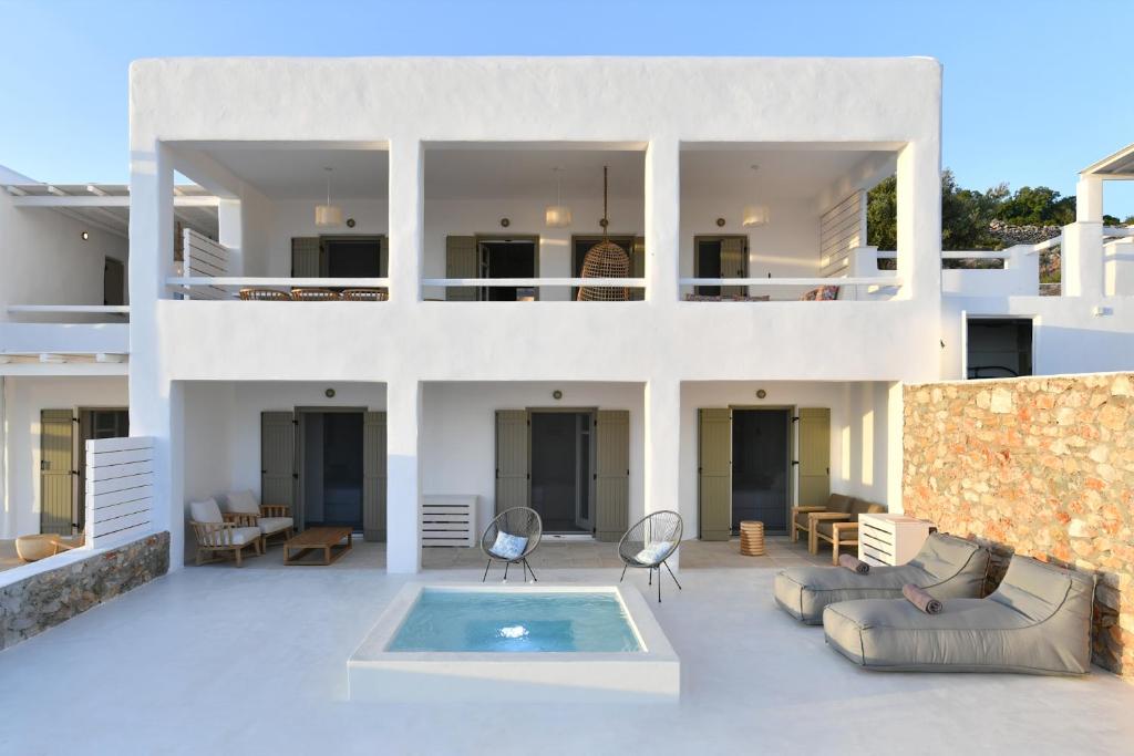 Posezení v ubytování Ciel Villas Paros