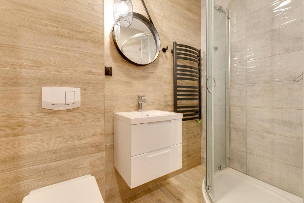 Kúpeľňa v ubytovaní Biała Owieczka B&B Szczyrk