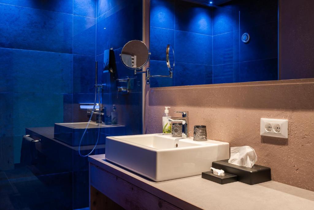 Koupelna v ubytování Hotel Alpenrose