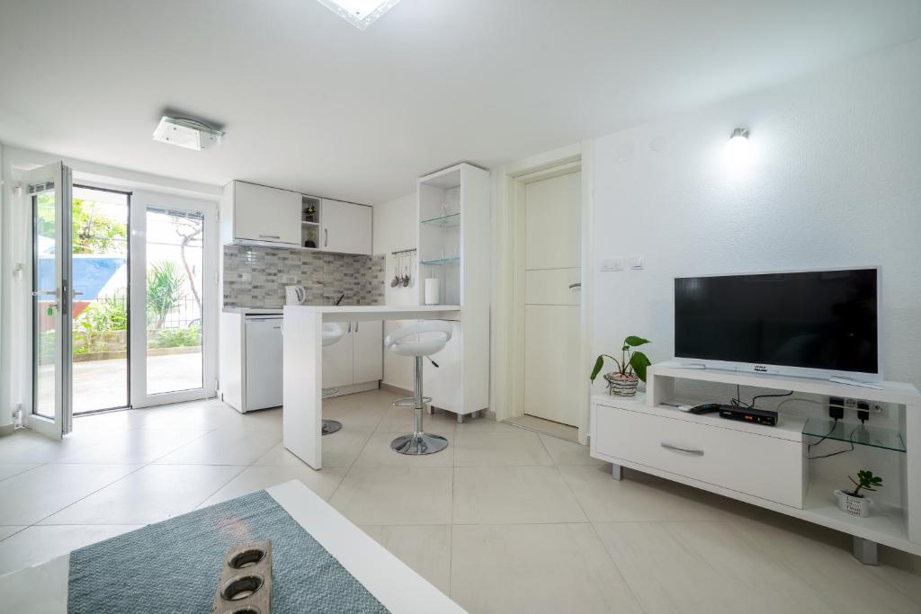 TV a/nebo společenská místnost v ubytování Apartments Teodo