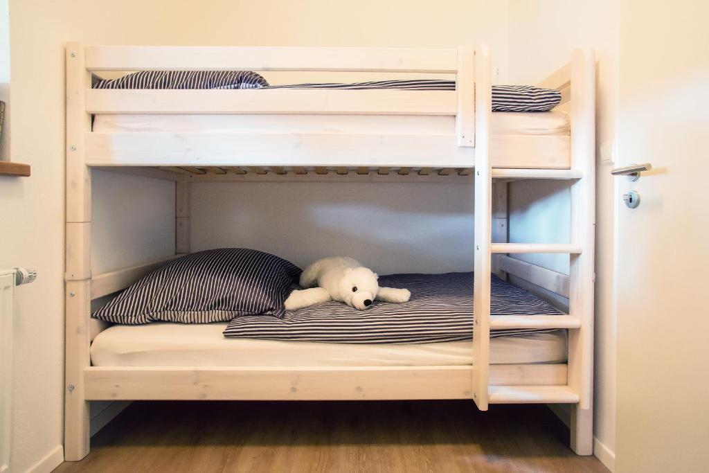 Postel nebo postele na pokoji v ubytování Fewo-TS / Das Loft zum Wohlfühlen