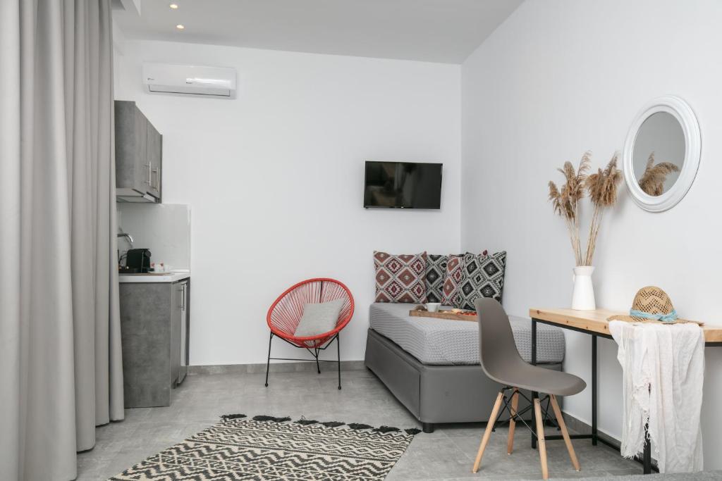 Posezení v ubytování Delight Suites