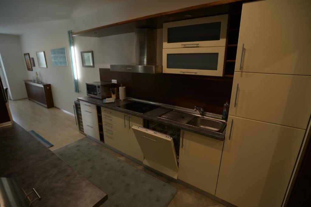 A kitchen or kitchenette at Apartmán Lomnica