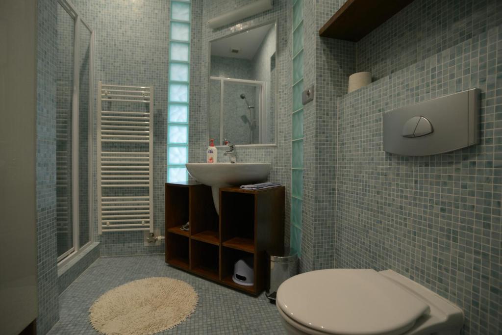 A bathroom at Apartmán Lomnica