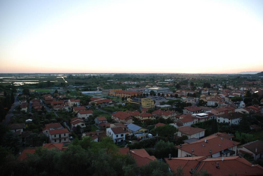 Letecký snímek ubytování La Chandelle
