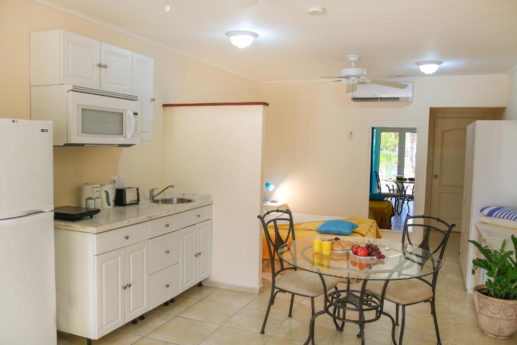 Kuchyň nebo kuchyňský kout v ubytování Aqua Viva Suites