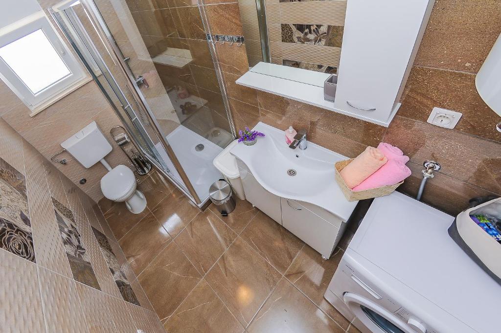 Koupelna v ubytování Apartment Petar