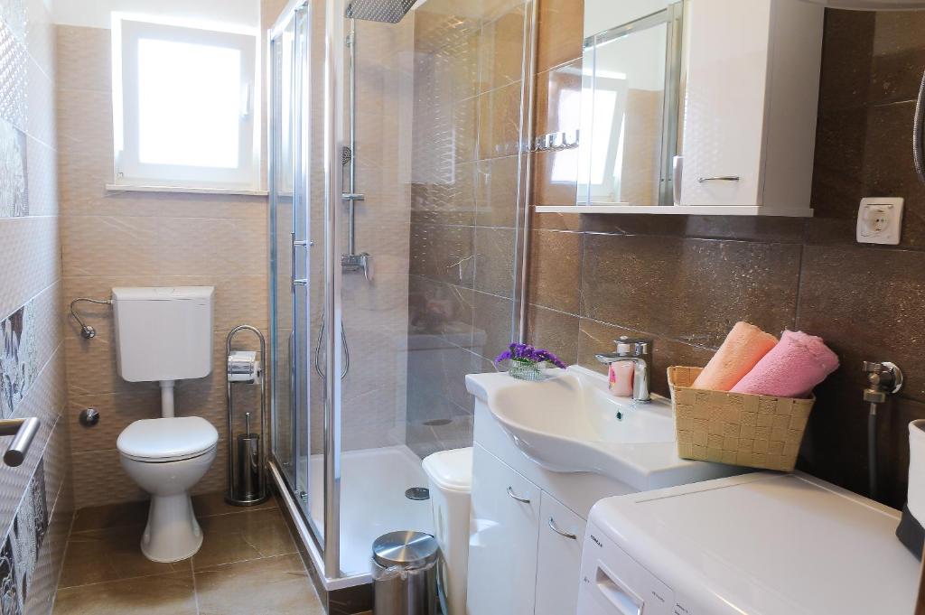 Koupelna v ubytování Apartment Petar