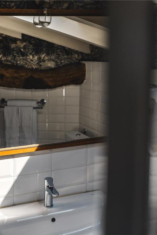 Koupelna v ubytování Hotel Zubieta