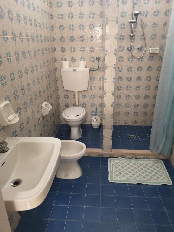 Koupelna v ubytování Hotel Rosy