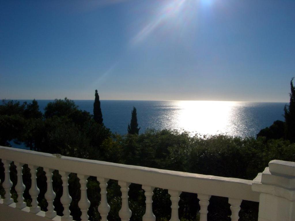 a view of the ocean from a white fence at Casa Patricia, Ladera del Mar, Nerja in Nerja