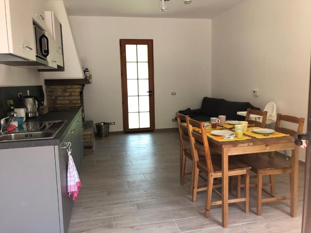 Kuchyň nebo kuchyňský kout v ubytování B&B Ollyfarm