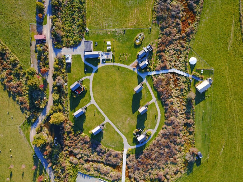 Vaade majutusasutusele Appleby House & Rabbit Island Huts linnulennult