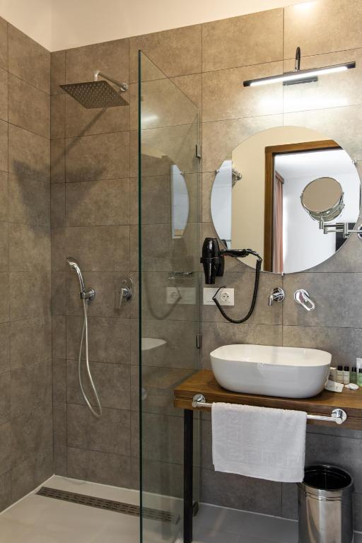 Koupelna v ubytování Hotel Posta