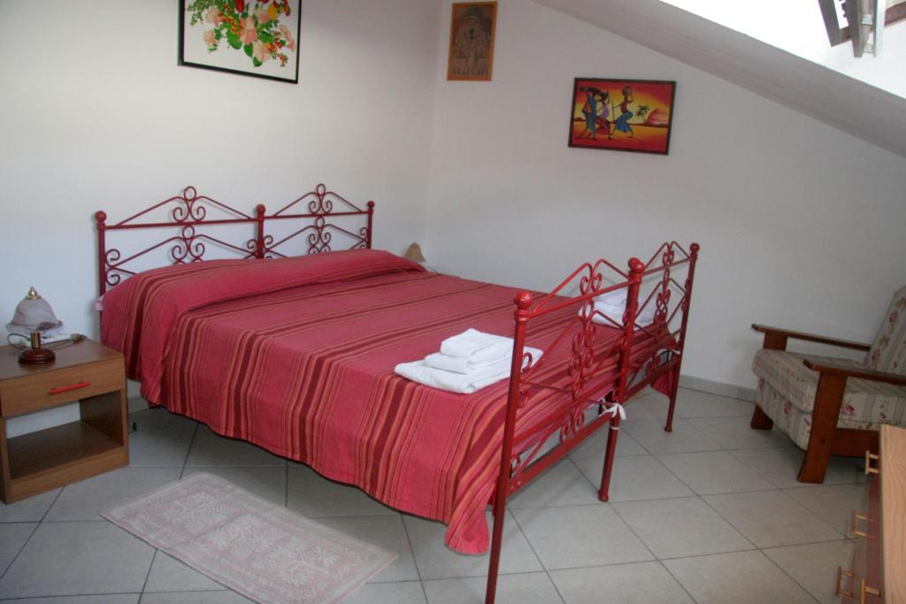 Postel nebo postele na pokoji v ubytování La brezza del Sud